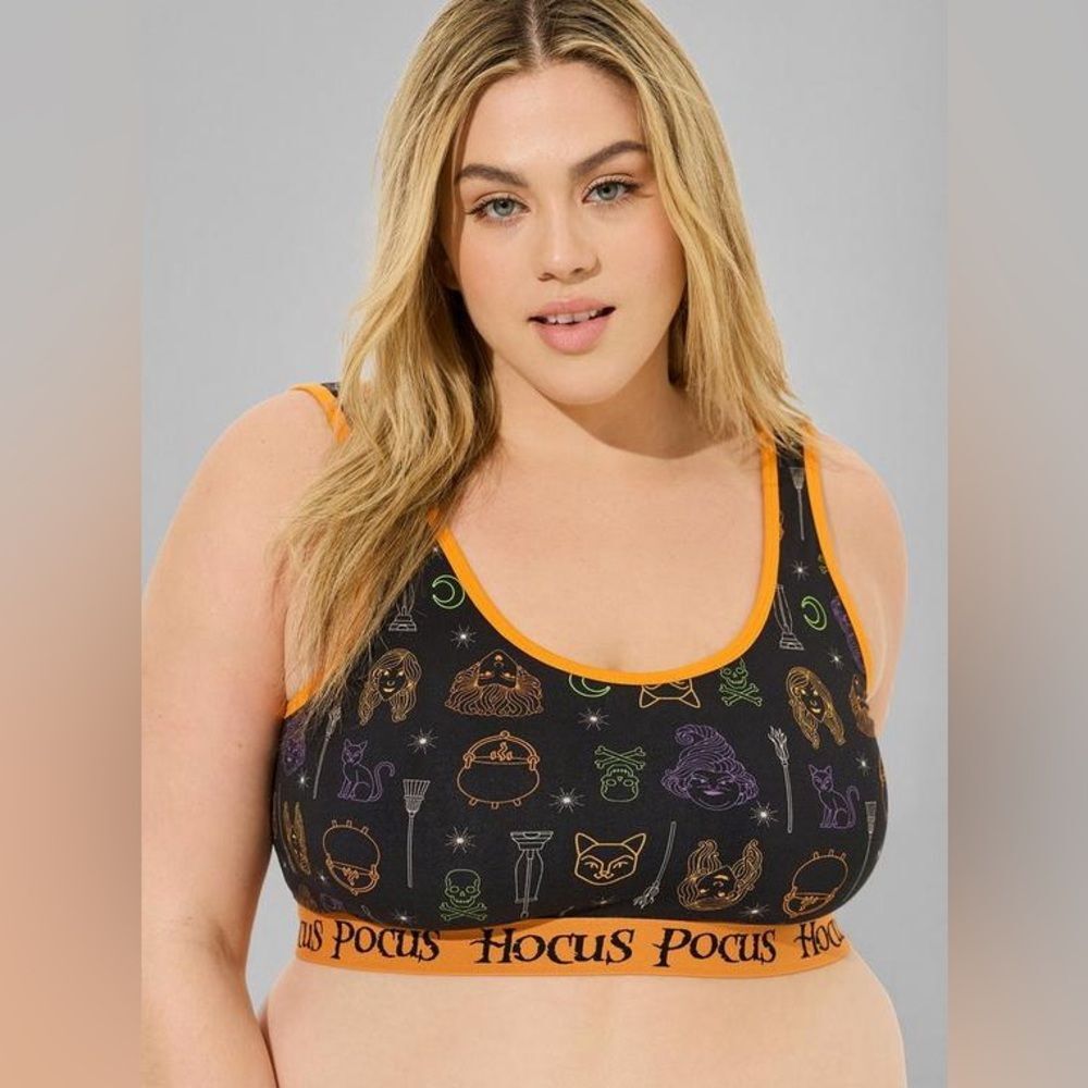 TORRID Disney Hocus Pocus Scoop Neck Bralette Halloween Sanderson spooky 1x